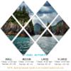 85 x 57 TOTAL - Kenai Fjords Canvas Print Wall Art 7 Panel Butterfly Split Alaska, USA National Park landscape print view 2