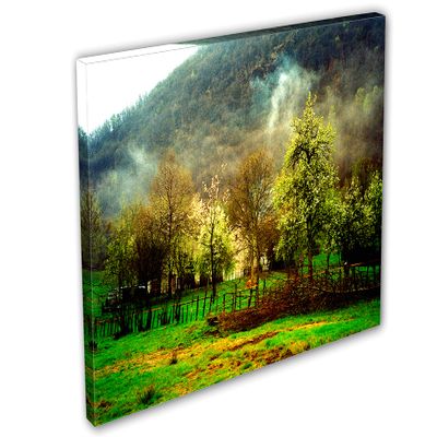 18 x 12 - Nature Green Forest Canvas Print Wall Art