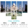 80 x 42 TOTAL - Taj Mahal, fountain Canvas Print. 5 Panel Waterfall Split Wall Art. Landmark Photography Giclee view 2