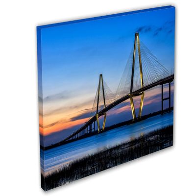 60 x 40 - Arthur Ravenel Bridge Canvas Print Wall Art SC Home Decor Wall Decor architecture art