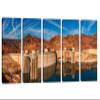 120 x 60 TOTAL - Hoover Dam Canvas Print Wall Art 5 Panel Split. USA Landmark home decor, interior design view 1