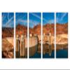 120 x 60 TOTAL - Hoover Dam Canvas Print Wall Art 5 Panel Split. USA Landmark home decor, interior design view 2
