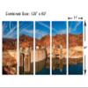 120 x 60 TOTAL - Hoover Dam Canvas Print Wall Art 5 Panel Split. USA Landmark home decor, interior design view 3
