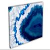 24 x 16 - Blue Geode Canvas Print Wall Art Brazilian geode, agate stone slice wall art view 1