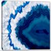 24 x 16 - Blue Geode Canvas Print Wall Art Brazilian geode, agate stone slice wall art view 2
