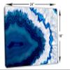 24 x 16 - Blue Geode Canvas Print Wall Art Brazilian geode, agate stone slice wall art view 3