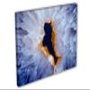 18 x 12 - Dark Blue Agate Canvas Print Wall Art Agate Slice Quartz Decor Wall Art view 1