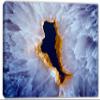 18 x 12 - Dark Blue Agate Canvas Print Wall Art Agate Slice Quartz Decor Wall Art view 2