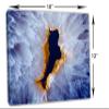 18 x 12 - Dark Blue Agate Canvas Print Wall Art Agate Slice Quartz Decor Wall Art view 3