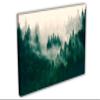 24 x 16 - Green Foggy Forest Wall Art Canvas Print Misty Forest Pine Mountain Forest view 1