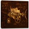48 x 32 - Steampunk style copper sailfish Canvas Print Wall Art marlin mechanical art view 2