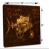 48 x 32 - Steampunk style copper sailfish Canvas Print Wall Art marlin mechanical art view 3