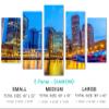 80 x 42 TOTAL - Boston Harbor Skyline Canvas Print - 5 Panel Diamond Split, Wall Art. Financial District view 2