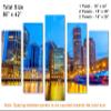 80 x 42 TOTAL - Boston Harbor Skyline Canvas Print - 5 Panel Diamond Split, Wall Art. Financial District view 3