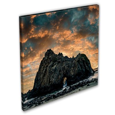 24 x 16 - Pfeiffer Beach Canvas Print Wall Art dramatic Big Sur CA Keyhole Arch scenic