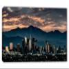 30 x 15 - Los Angeles dusk Skyline Wall Art Canvas Print Downtown LA, dramatic tone view 2