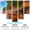 80 x 42 TOTAL - Miners Beach Canvas Print Wall Art blue skies 5 Panel Waterfall Split Elliot Falls, Michigan scenery view 2
