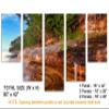 80 x 42 TOTAL - Miners Beach Canvas Print Wall Art blue skies 5 Panel Waterfall Split Elliot Falls, Michigan scenery view 3