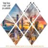 102 x 68 TOTAL - Atlanta, Georgia Wall Art Canvas Print beautiful skies 7 Panel Butterfly Split Atlanta GA City Print view 3