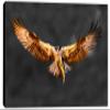 36 x 24 - Osprey Salmon Catch Canvas Print Wall Art. Bird of prey Art Home Wall Decor - Dark BG view 2