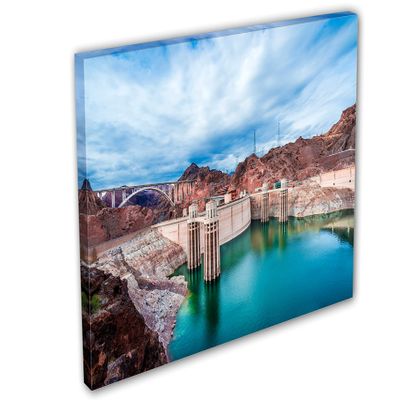 24 x 16 - Hoover Dam in Nevada Canvas Print Wall Art Wall Decor, interior design - Datytime View