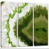 90 x 60 TOTAL - Green Geode Canvas Print Wall Art 3 Panel Split Brazilian geode agate stone slice wall art view 1