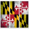 30 x 20 TOTAL - Maryland State Flag Grunge Canvas Print Wall Art - 3 Panel Split, Triptych. Home decor Flag Art view 2