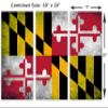30 x 20 TOTAL - Maryland State Flag Grunge Canvas Print Wall Art - 3 Panel Split, Triptych. Home decor Flag Art view 3