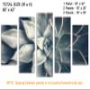 80 x 42 TOTAL - Echeveria Succulent Canvas Print Wall Art dark teal 5 Panel Diamond Split botanical plant wall art view 3
