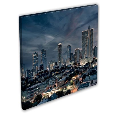 54 x 36 - Fort Worth Texas Canvas Print Wall Art dramatic skies Fort Worth, TX Skyline