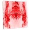 24 x 16 - Red Smoke & Dots Abstract Wall Art Canvas Print - Smoke Art, Abstract Art, cool art view 1