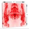 24 x 16 - Red Smoke & Dots Abstract Wall Art Canvas Print - Smoke Art, Abstract Art, cool art view 3