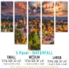 80 x 42 TOTAL - Santa Fe, NM Canvas print Wall Art with beautiful skies 5 Panel Waterfall Split Santa Fe, New Mexico view 2
