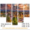 80 x 42 TOTAL - Santa Fe, NM Canvas print Wall Art with beautiful skies 5 Panel Waterfall Split Santa Fe, New Mexico view 3
