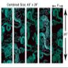 40 x 26 TOTAL - Chinese teal Dragons Canvas Print Wall Art 5 Panel Split Chinese Art, Asian wall decor view 3