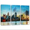 120 x 60 TOTAL - Cincinnati Ohio Skyline Canvas Print Wall Art. 3 Panel Split, Triptych interior design, room decor view 1