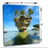 24 x 16 - Turnip Rock Canvas Print Wall Art blue skies Lake Huron Port Austin Michigan view 3