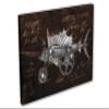 60 x 40 - Steampunk style silver sailfish Canvas Print Wall Art marlin mechanical art view 1