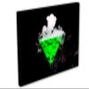 24 x 16 - Green Cocktail Ice Vapor Canvas Print, Art for Wall Decor, Interior design view 1