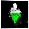 24 x 16 - Green Cocktail Ice Vapor Canvas Print, Art for Wall Decor, Interior design view 2