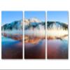 24 x 12 TOTAL - Yellowstone Grand Prismatic Steam Canvas Print Wall Art. 3 Panel Split, Triptych Wall Decor Wyoming view 2