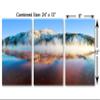 24 x 12 TOTAL - Yellowstone Grand Prismatic Steam Canvas Print Wall Art. 3 Panel Split, Triptych Wall Decor Wyoming view 3