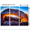 42 x 20 TOTAL - Mesa arch at sunset Canvas Print Wall Art - 3 Panel Split, Triptych. Moab Utah home wall decor view 3