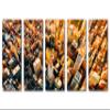 90 x 45 TOTAL - Manhattan NY Wall Art Canvas Print Aerial view 5 Panel Split New York skyline, orange glow view 2