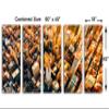 90 x 45 TOTAL - Manhattan NY Wall Art Canvas Print Aerial view 5 Panel Split New York skyline, orange glow view 3