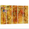 120 x 60 TOTAL - Flags World Map Canvas Print - 5 Panel Split Wall Art. World Countries view 1