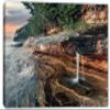 45 x 30 - Miners Beach Canvas Print Wall Art dramatic Elliot Falls Lakeshore, Michigan view 2