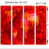 64 x 40 TOTAL - Dark Red, Abstract World Map. Canvas Print - 4 Panel split, Wall Art view 3