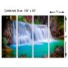 100 x 50 TOTAL - Forest Waterfall Canvas Print Wall Art. 4 Panel Split. California Park view 3