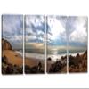 60 x 30 TOTAL - Morning Ocean Coast Canvas Print - 4 Panel Split. Nature photography Wall Art print view 1